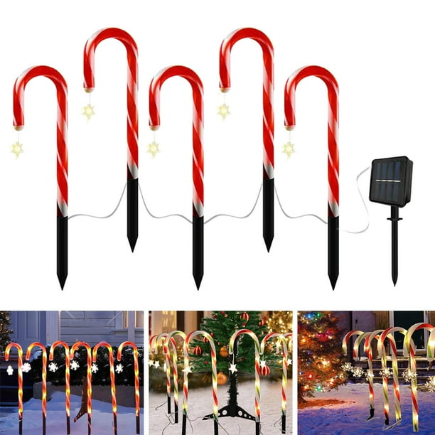 Luces solares navideñas shamjiam para Jardín Decoración Navideña Impermeable Estilo C