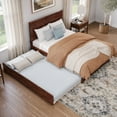 thumbnail image 4 of AFI Canyon Walnut Solid Wood Platform Bed with Matching Footboard & Full Trundle, Full, 4 of 16