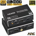 thumbnail image 1 of Convertidor Extractor de Audio HDMI eARC 4K@60Hz, Extractor de Audio HDMI 2.0 a HDMI 18Gbps con Salida de Audio Atmos/Earc/Arc/Toslink/Coaxial de 7.1ch/3.5mm HDCP 2.2 DTS HDR, 1 of 11