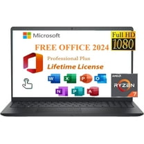 Dell Inspiron 15.6" Touchscreen Laptop i3535, AMD Ryzen 7 7730U, 16GB RAM, 1TB SSD, Windows 11 Pro, Black, with Office 2024