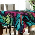 thumbnail image 3 of Ryvnso Leaves Blue Rectangle Table Cloth Tablecover Dinning Tablecloth 60"x108", 3 of 8