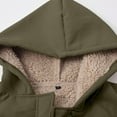 thumbnail image 6 of Txeol Mens Winter Coat Suede Leather Jacket Plush Sherpa Fleece Lined Hooded Overcoat Thick Warm Full Zip Outdoor Jackets with Pockets,Army Green,XL, 6 of 10