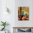 thumbnail image 4 of COMIO  Cactus Wall Decor, Western Wooden Cactus Wall Sign, Abstract Mountain River Landscape Printing Wall Hanging Decor for Bathroom Living Room Dining Room Kitchen, 4 of 5