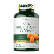 Sea Buckthorn Oil Capsules 4400mg | 200 Softgels | by Carlyle