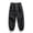 Black, variant on YLSDY Men's Solid Cargo Jogger Pants, Elastic Drawstring Waist, Loose Fit Streetwear Utility Trousers Army Green M