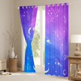 thumbnail image 3 of Feelyou Mystic Constellation Blackout Curtains Set of 2 (52x84 Each), Moon Stars Galaxy Window Curtains, Dreamy Cartoon Theme Curtains and Drapes, Curtains and Drapes Room Decor, 3 of 6