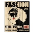 thumbnail image 3 of Designart 'Style Passion Life Fashion Woman III' Vintage Print on Natural Pine Wood, 3 of 5