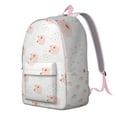 thumbnail image 5 of Floral Pig Backpack – Artistic Cartoon Farm Animal Pattern Bookbag with Cute Watercolor Print for School, 5 of 5