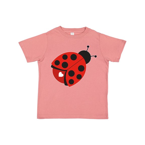 Inktastic Ladybug with a White Heart Girls Toddler T-Shirt