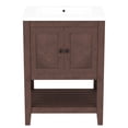 thumbnail image 4 of 18.10 in Wide Brown Vanity - Modern and Simple Style - Freestanding in Bathroom - Ample Space, 4 of 7