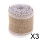 thumbnail image 1 of Cinta de Arpillera 3x 2M, Cinta de Yute, Cinta Decorativa, Cinta Artesanal de Lona con Encaje para 3 piezas, 1 of 10