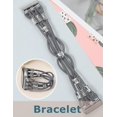 thumbnail image 2 of TOYOUTHS Beaded Bracelet Band Compatible with Versa 4/Versa 3/Sense 2/Sense Bands Women, Boho Soft Elastic Stretchy Nylon Braided Strap Fancy Charms Designer Breathable Sport Wristband, 2 of 6