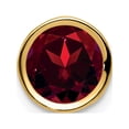 thumbnail image 1 of 14K Yellow Gold 7mm Garnet Bezel Pendant (8 X 8) Made In India xp322ga, 1 of 5