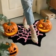 thumbnail image 3 of Cute Spider Web Shaped Rugs, Halloween Bathroom Rugs Non Slip Washable, Black Heart Bathroom Rugs, Area Rugs Spider Rug for Front Door, Bedroom, Living Home, Household Bathroom Door Mat Floor Mat, 3 of 6