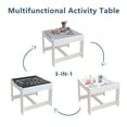 thumbnail image 5 of Noble House 3-in-1 Kids Wooden Activity Table and 2 Chairs Set, Reversible Blackboard Top with Storage Drawer, White, 5 of 15