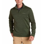 EDDIE BAUER Men's Radiator Fleece 1/4 Snap Front Pullover Sweater, Hntr Green S