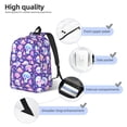 thumbnail image 4 of Lsque Skull mushroom colorful Pattern Canvas Daypack, Durable Backpack, High-quality Versatile Backpack,Vintage Compact Backpack-Small, 4 of 6