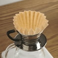 thumbnail image 4 of SHISUYAN 50PCS Coffee Filter Cake Shape Coffee Filtering Paper Hand Drip Filter Paper for Home Kitchen - 1-2 Cup, 4 of 9