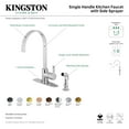 thumbnail image 4 of Gourmetier LS8713CTLSP Continental Single-Handle Kitchen Faucet with Side Sprayer, Brushed Brass, 4 of 4