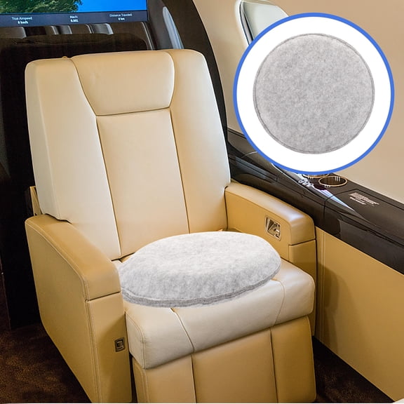 ibasenice Round Cushion Felt Cushion Light Grey Pressure Relief Vehicle Use 1Pack