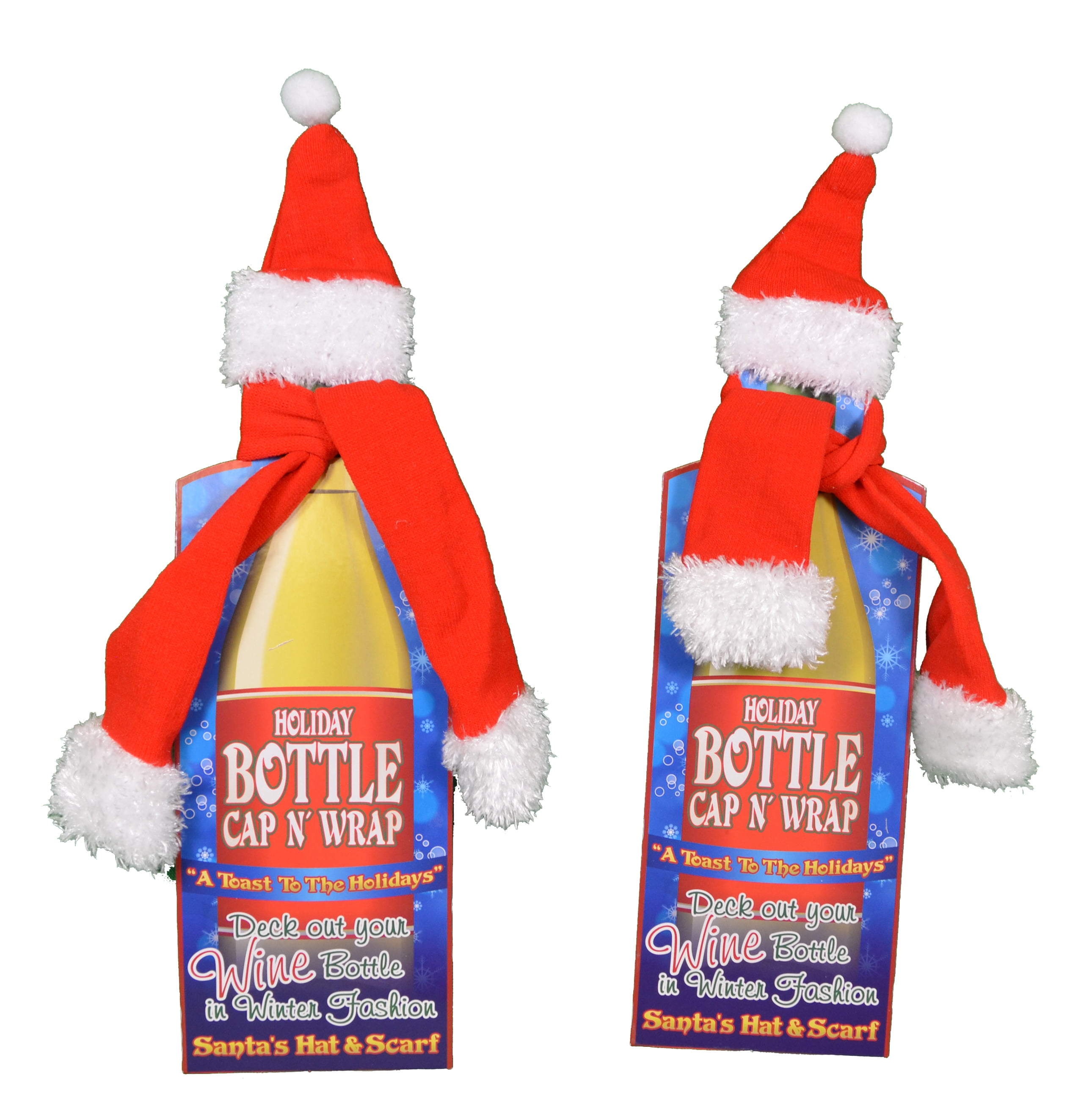 Christmas Wine Glass Bottle Accessory Santa Hat Scarf Bottle Stopper Charms Gift