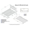thumbnail image 5 of Mission Full Platform Bed with Flat Panel Foot Board and Full Size Urban Trundle Bed in Walnut, 5 of 8