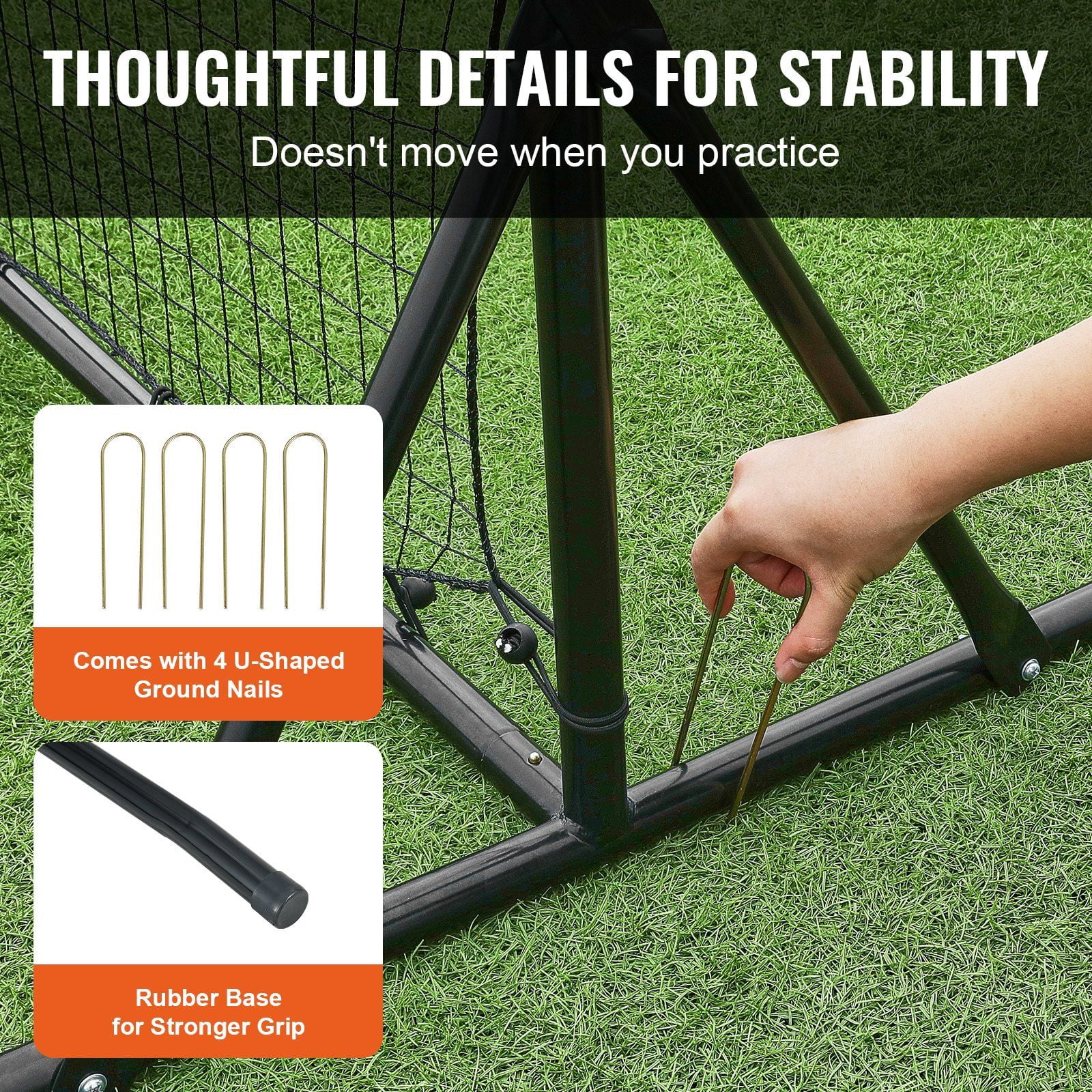 12x6FT Football Rebounder Wall with Bag - Durable Soccer Training Net for Passing, Volleyball & Solo Backyard Practice