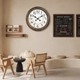 thumbnail image 2 of Geevon Retro Silent 18 Inch Wall Clock Non Ticking, Rustic Vintage Clock Quartz Decorative, Battery Operated for Kitchen/Office/Classroom/Bedroom/Living Room Decor, 2 of 15