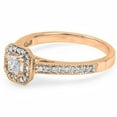 thumbnail image 4 of Dazzlingrock Collection 0.50 Carat (ctw) 14K Princess & Round Diamond Ladies Engagement Ring 1/2 CT, Rose Gold, Size 6, 4 of 5