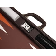 Silverman & Co. 19-inch Premium Backgammon Set - Large - Dark Brown