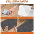 thumbnail image 3 of OULII 15 Pcs Stair Tread Covers Grey Polyester Wear Resistant For Elderly, 3 of 6