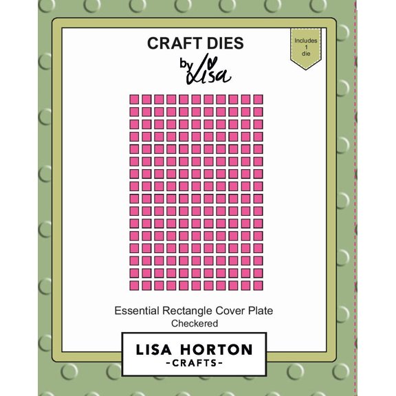 Lisa Horton Crafts Essential Inserts Coverplate Dies-Chequered