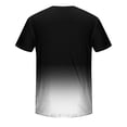 thumbnail image 5 of Tdoqot Mens Shirts Short Sleeve- Summer Fashion Casual Loose Fit Gradient T Shirt Black Size 4XL, 5 of 5