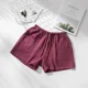 thumbnail image 1 of Pantalones para dormir de pareja de verano, ropa de dormir de crepé de algodón para hombres y mujeres, pantalones cortos de pijama, pantalones cortos para dormir con cintura elástica, 1 of 5