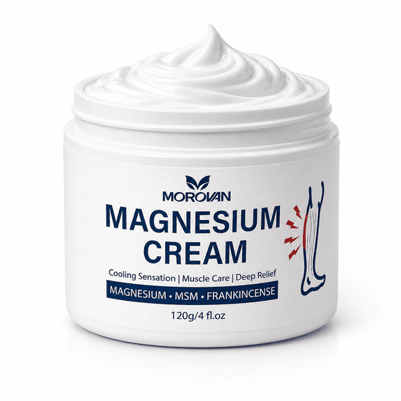 Morovan Magnesium Cream for Muscle Relief Joint Support Sleep 4 fl oz