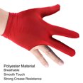 thumbnail image 4 of 3 Fingers Left/Right Hand Pool Gloves Snooker Billiard Pool Cue Glove, Red 4 Pack, 4 of 5