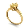 thumbnail image 2 of 1 ct Marquise Cut Yellow Moissanite Solitaire 14K Yellow Gold Womens Engagement Ring, 2 of 6