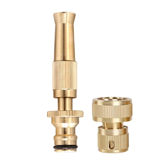 Brass Hose Nozzle – High Pressure Jet Nozzles, Heavy Duty Sprayer for Garden Hoses, Adjustable Spray Gun,Solid Twist Water Hose Nozzle for Patio, Lawn, Car Wash