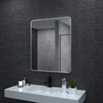 thumbnail image 3 of 30"×36" Rectangle Bathroom Wall Mirror, Modern Vanity Mirror with Rectangular Aluminum Frame, Tempered Glass, Wall Mirror for Bathroom, Bedroom, Cloakroom, Brushed Nickel, 3 of 9
