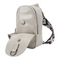 thumbnail image 4 of Cuero de la PU Sling Bag sola correa bolsa de hombro para el senderismo al aire libre de compras deportes gris claro, 4 of 8