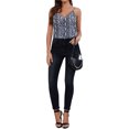 thumbnail image 5 of Women Floral Snake Print V Neck Sleeveless Cami Tank Top, 5 of 5