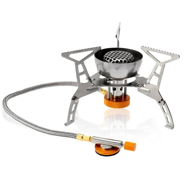 Estufa al aire libre Lixada acampar al aire libre cocina a prueba de viento de gran potencia Gas estufa butano quemador portátil plegable Split horno 3200W Lixada Estufa al aire libre