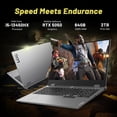 thumbnail image 3 of Lenovo LOQ 17.3" FHD 165Hz Gaming Laptop, Intel i5-13450HX, NVIDIA GeForce RTX 5050 8GB GDDR7, 64GB DDR5, 3TB Storage (2TB SSD +1TB Docking Station Set), Backlit Keyboard, Wi-Fi 6, Win 11, Gray, 3 of 8
