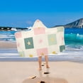 thumbnail image 2 of Yayeee Kids Hooded Towels Toddler Soft Absorbent Beach Bathing Wrap 50" x 23.5", Beige Abstract, 2 of 5