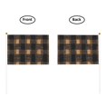 thumbnail image 5 of Handheld Flag Double-Sided Hand Waving Flag 8.2×5.5in Used For Team Activities Or Decoration In Decorative Places Argyle Plaid Brown_17043_1 Six Piece, 5 of 8