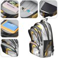 thumbnail image 4 of Black and Gold Marble Pattern Backpack for School, Cute School Bag with Adjustable Shoulder Straps and Padded Back, 16.9"x12.6"x5.9", 4 of 5