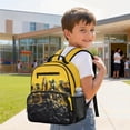 thumbnail image 3 of Uorisanigo Yellow Truck Print Kids Backpack for Boys Outdoor Travel Large Capacity Elementary School Bag Lightweight Casual Daypack for Camping, 3 of 7