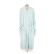 Context Men and Women 100% Organic Turkish Cotton Ultra Absorbent Beach, Bath, Pool, Hotel and spa peshtemal Robe Unisex Turkish Bathrobe, Small/Medium, (Aqua)