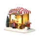 thumbnail image 2 of Mini casa de nieve navideña de resina vintage, edificios coleccionables navideños iluminados , colección de decoración navideña de para el Hugo Casa de miniaturas de resina, 2 of 9