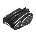 thumbnail image 4 of Mochila de tenis con correa de hombro ajustable, bolsa de gimnasio de gran capacidad, bolsa de pickleball Blanco negro, 4 of 9